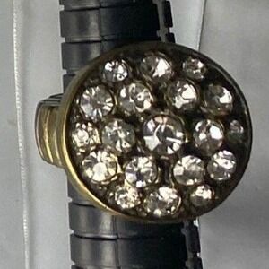 Oval Cocktail Ring Clear Rhinestone Embellished Women Fashion Jewelry size 6